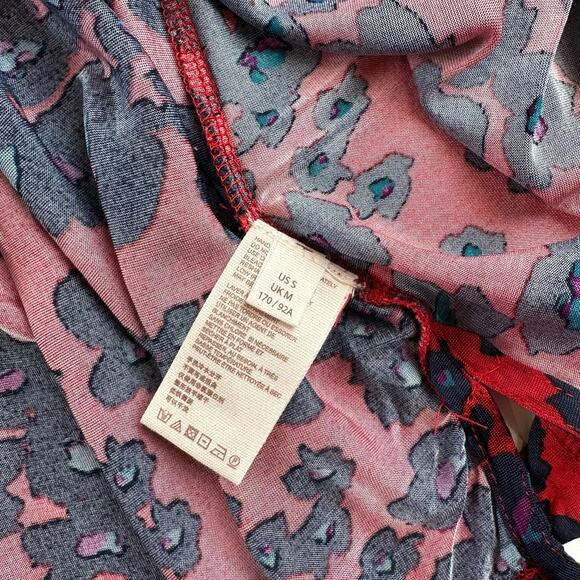 Free People Merlot Combo Love Letter Red & Blue Floral Size Small - Picture 11 of 16